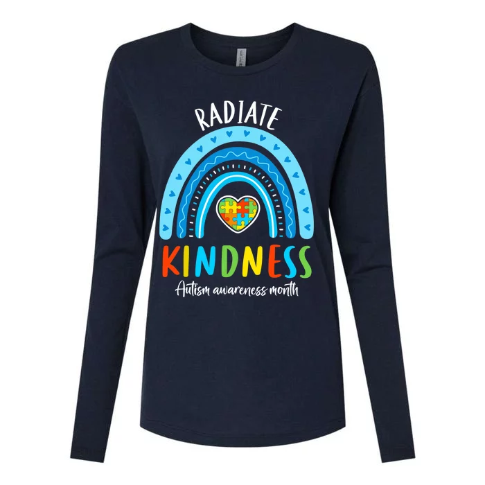 Autism Awareness Special Ed Teacher Radiate Kindness Rainbow Womens Cotton Relaxed Long Sleeve T-Shirt