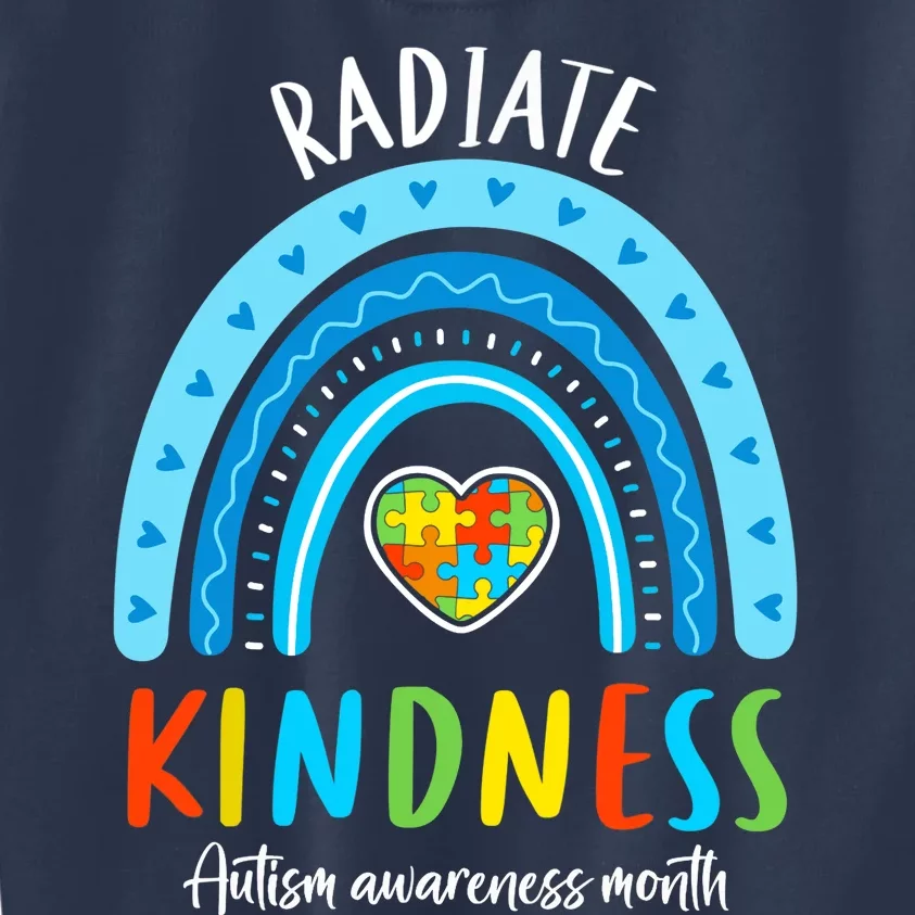 Autism Awareness Special Ed Teacher Radiate Kindness Rainbow Kids Sweatshirt