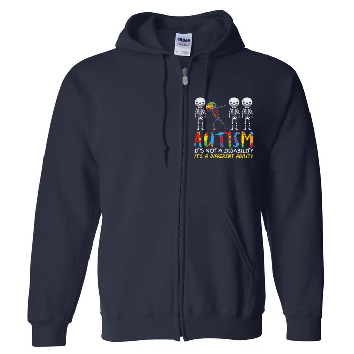 Autism Awareness Support Autism For Mom Dad Full Zip Hoodie