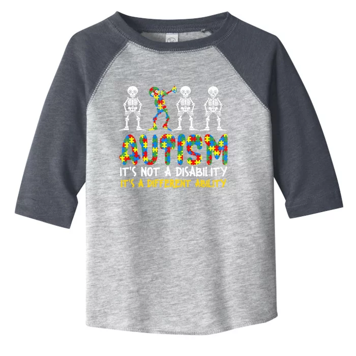 Autism Awerness Skeleton Dabbing Autistic Awareness Gift Toddler Fine Jersey T-Shirt