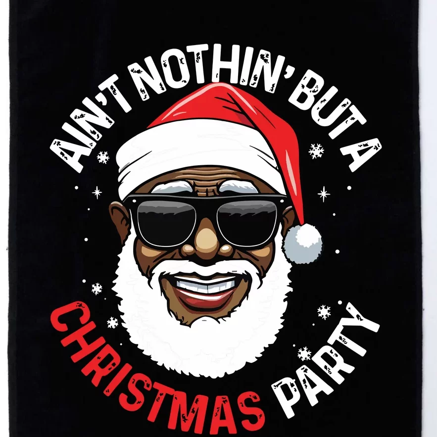 African American Santa Claus Christmas Pajama Platinum Collection Golf Towel