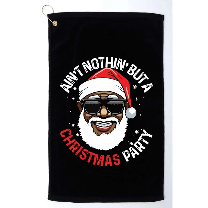 African American Santa Claus Christmas Pajama Platinum Collection Golf Towel