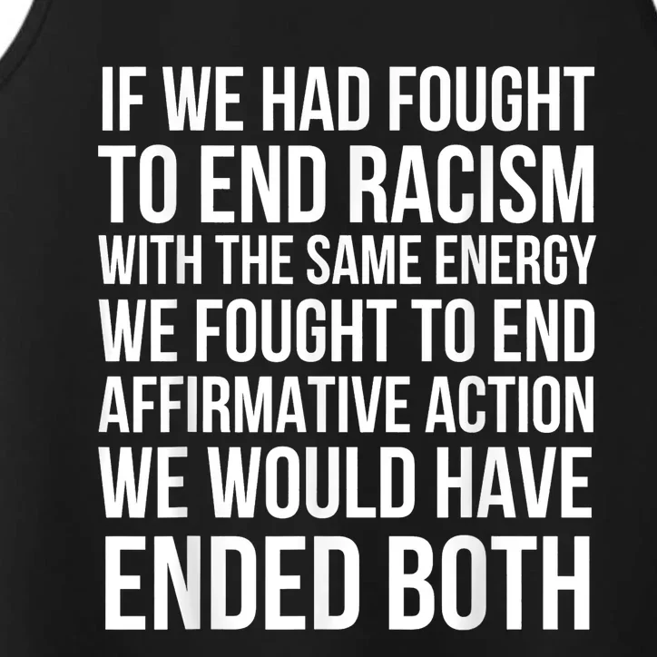 Affirmative Action Support Affirmative Action Performance Tank