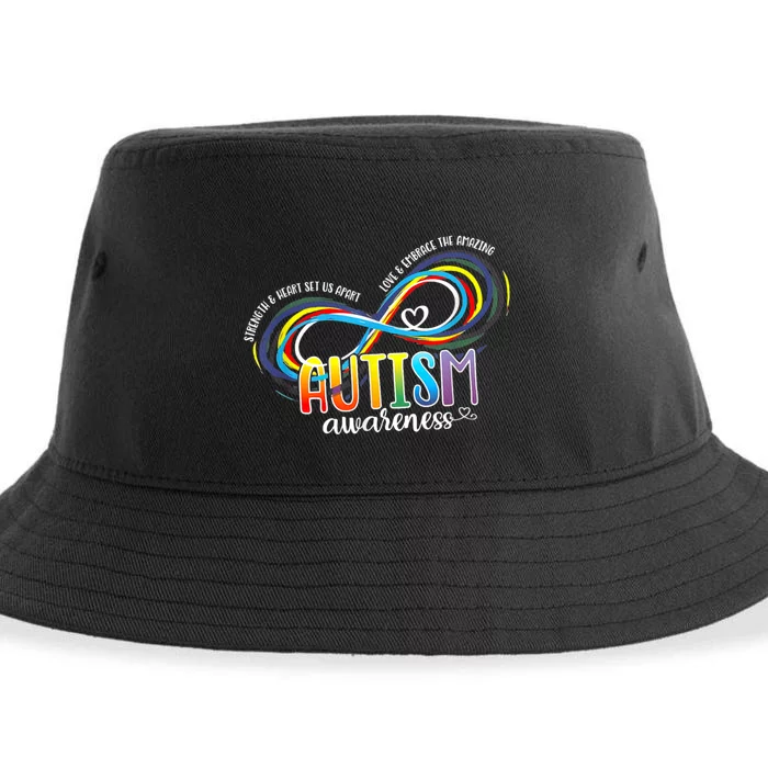 Autism Awareness Strength And Heart Set Us Apart Sustainable Bucket Hat