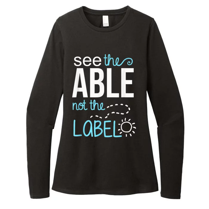 Autism Awareness See the Able Not the Label  Wo kid Womens CVC Long Sleeve Shirt