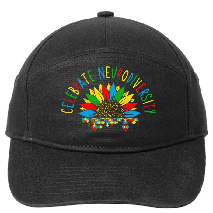 Autism Awareness & Support Celebrate Neurodiversity 7-Panel Snapback Hat