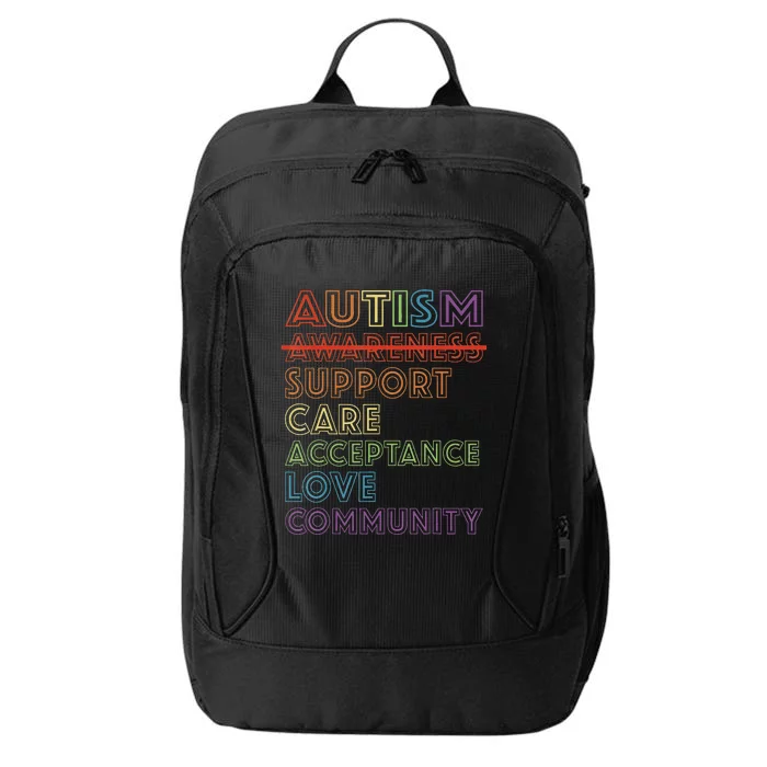 Autism Awareness Support Care Acceptance Accept Understand City Backpack