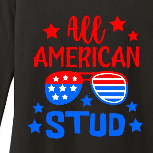 All American Stud 4th Of July Patriotic Great Gift Womens CVC Long Sleeve Shirt