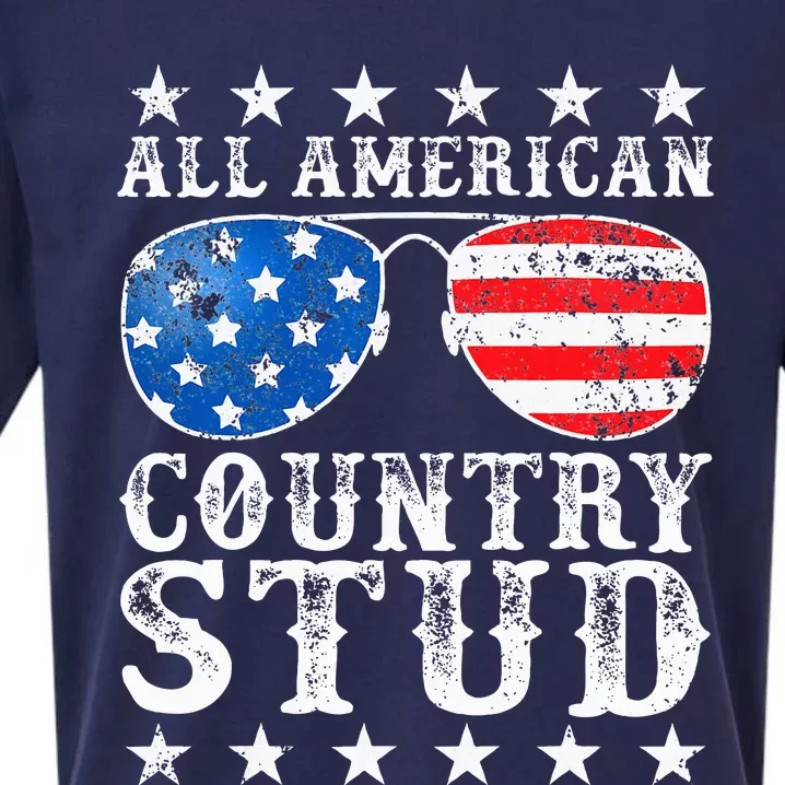 All American Stud Boy Country 4th Of July Usa Sueded Cloud Jersey T-Shirt