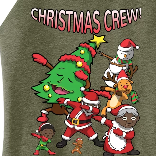 African American Santa Claus Black Christmas Crew Dabbing Women’s Perfect Tri Rocker Tank