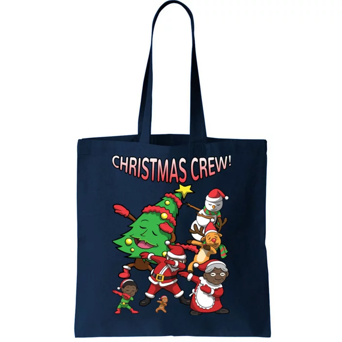 African American Santa Claus Black Christmas Crew Dabbing Tote Bag