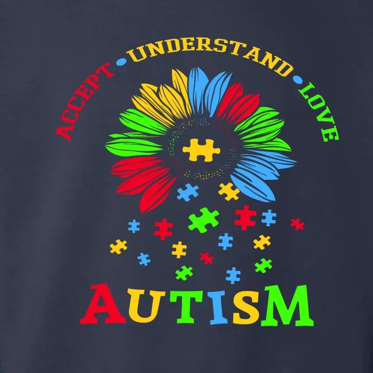 Autism Awareness Sunflower Puzzle Accept Understand Love Toddler Hoodie