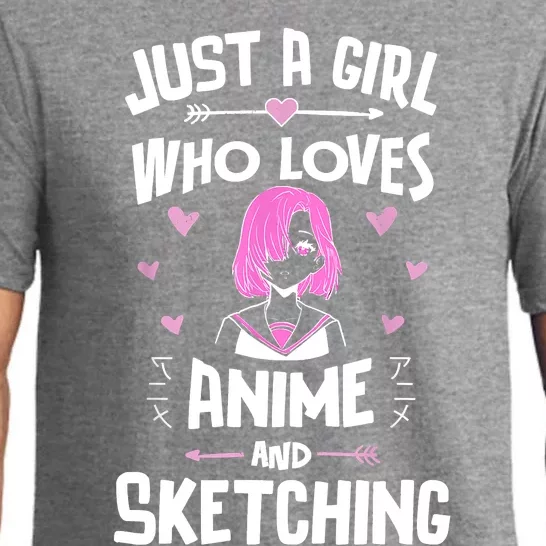 Anime And Sketching, Just A Who Loves Anime Pajama Set