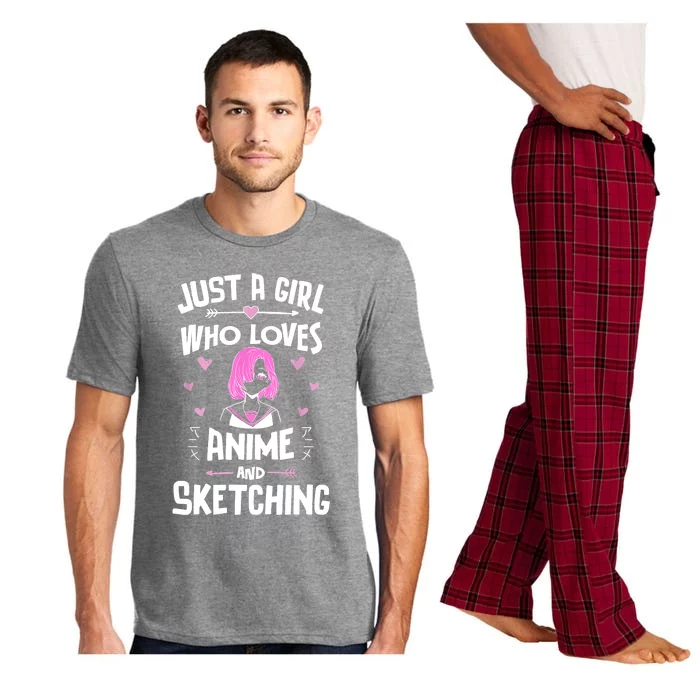 Anime And Sketching, Just A Who Loves Anime Pajama Set