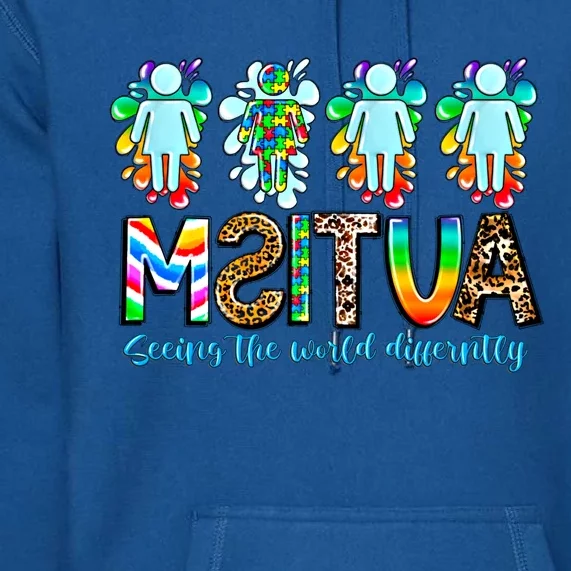 Autism Awareness Seeing The World Differently Gift Premium Hoodie