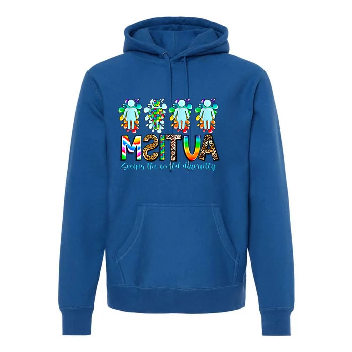 Autism Awareness Seeing The World Differently Gift Premium Hoodie