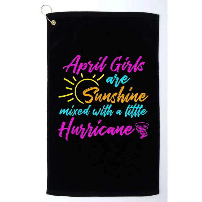 April Are Sunshine Birthday Birth Month Platinum Collection Golf Towel