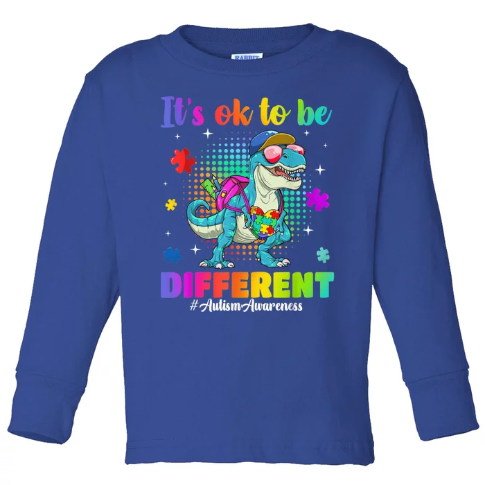 Autism Awareness Shirts boy kid Its Ok To Be Different Toddler Long Sleeve Shirt