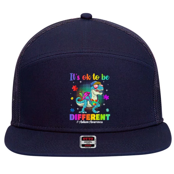 Autism Awareness Shirts boy kid Its Ok To Be Different 7 Panel Mesh Trucker Snapback Hat