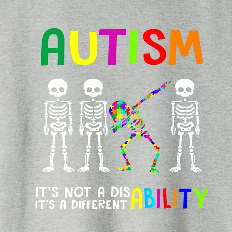 Autism Awareness Skeleton Different Ability Gift Gift Women's Crop Top Tee