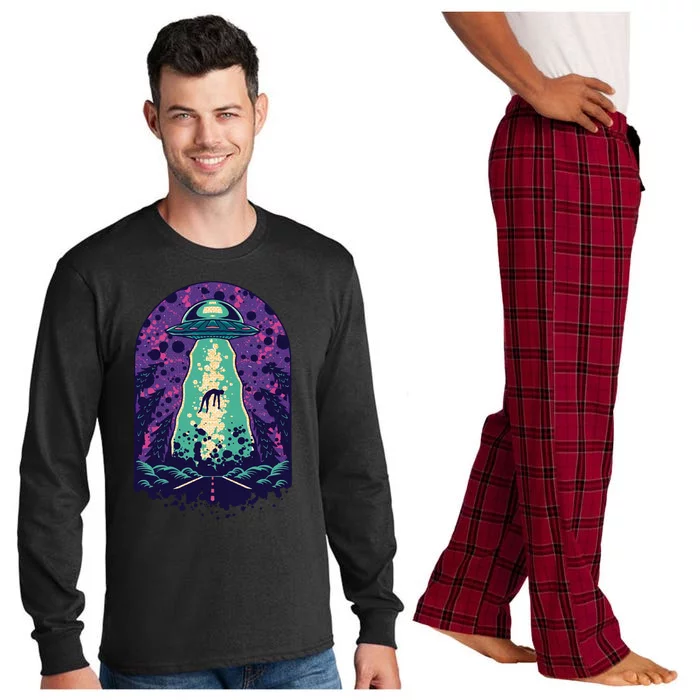 Alien Abduction Space Long Sleeve Pajama Set