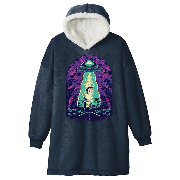 Alien Abduction Space Hooded Wearable Blanket