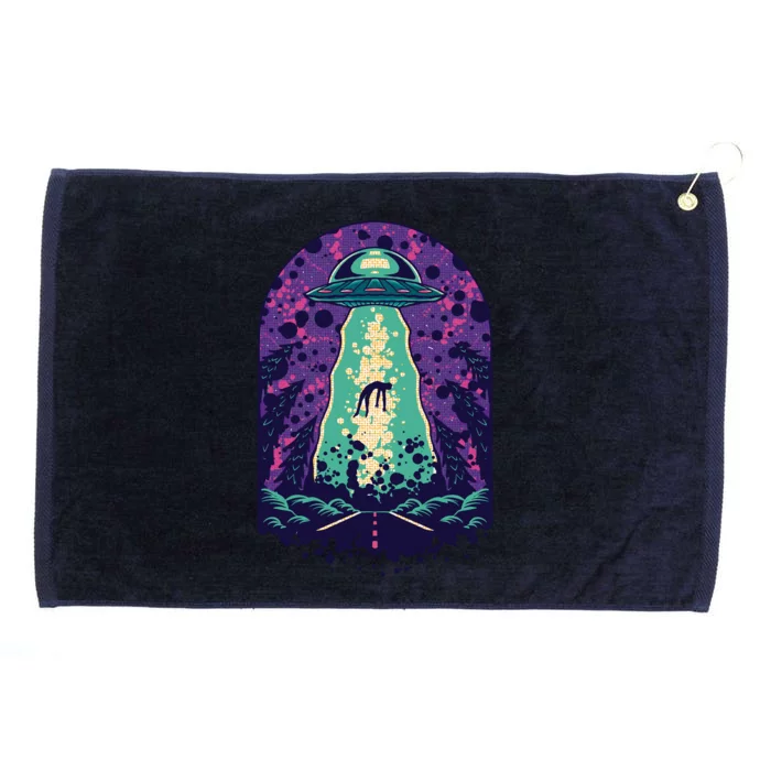 Alien Abduction Space Grommeted Golf Towel