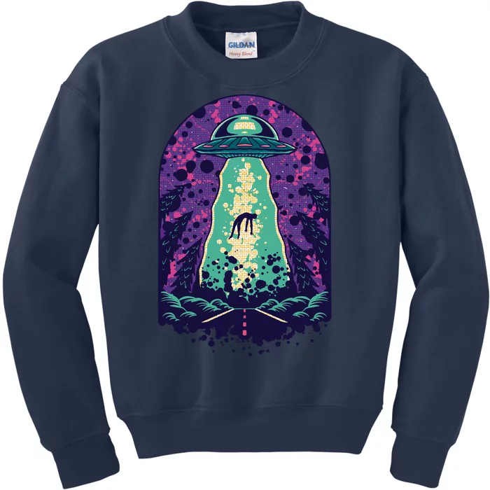 Alien Abduction Space Kids Sweatshirt