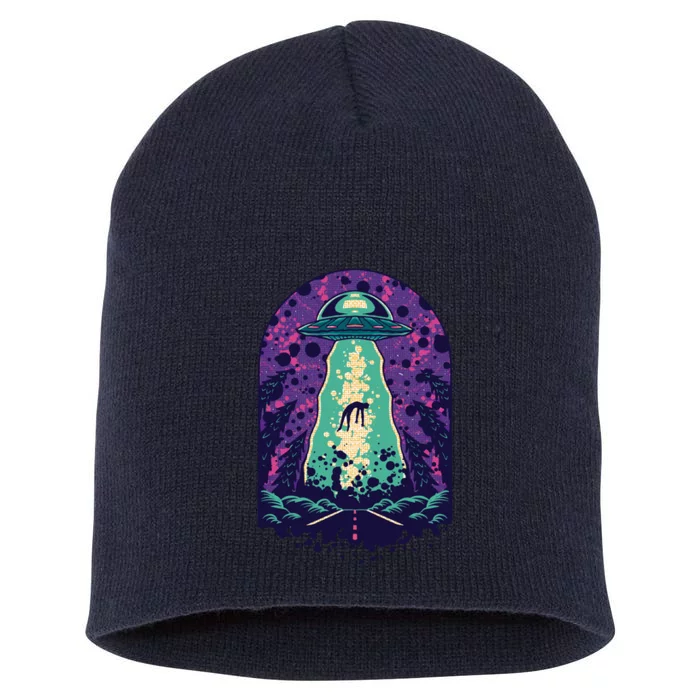 Alien Abduction Space Short Acrylic Beanie