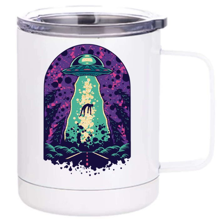 Alien Abduction Space Front & Back 12oz Stainless Steel Tumbler Cup