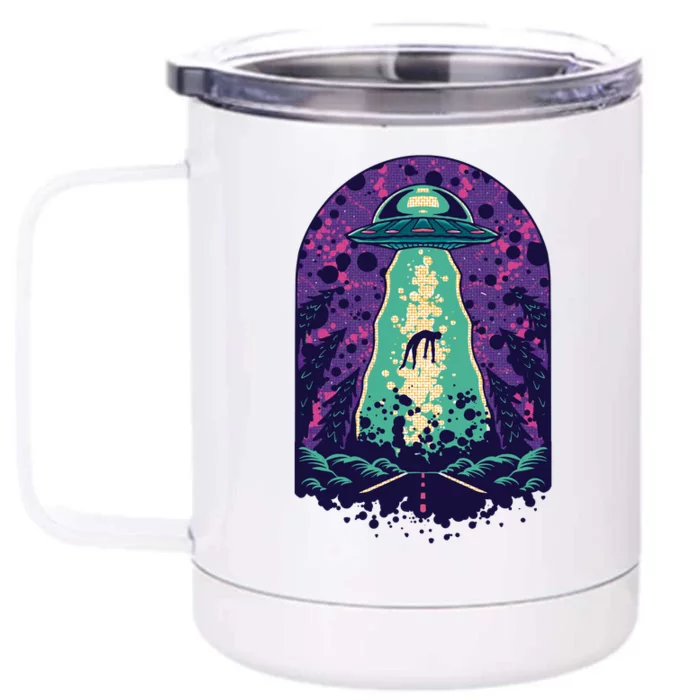 Alien Abduction Space Front & Back 12oz Stainless Steel Tumbler Cup