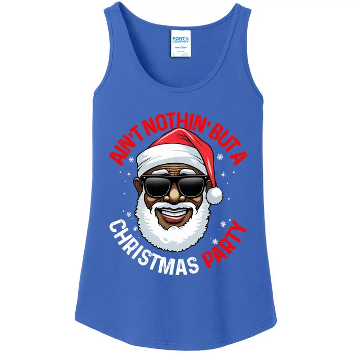 African American Santa Claus Christmas Pajama Gift Gift Ladies Essential Tank