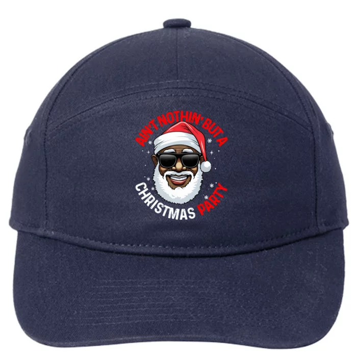 African American Santa Claus Christmas Pajama Gift Gift 7-Panel Snapback Hat