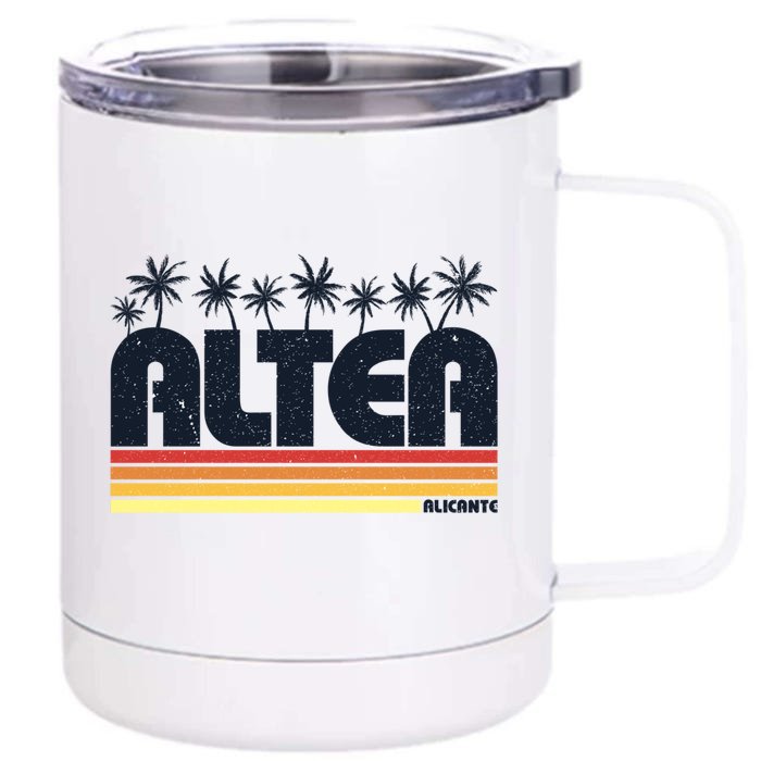 Altea Alicante Spain Retro Tourism Gift Front & Back 12oz Stainless Steel Tumbler Cup