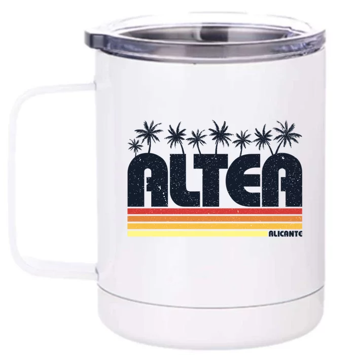 Altea Alicante Spain Retro Tourism Gift Front & Back 12oz Stainless Steel Tumbler Cup