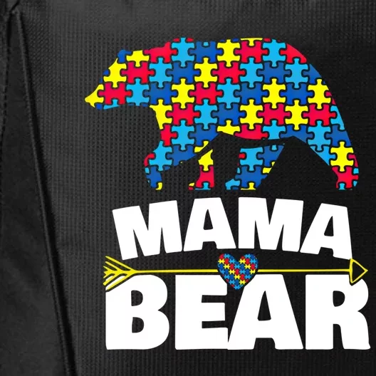 Autism Awareness S Aspergers Mama Bear Mom Gift Cool Gift City Backpack