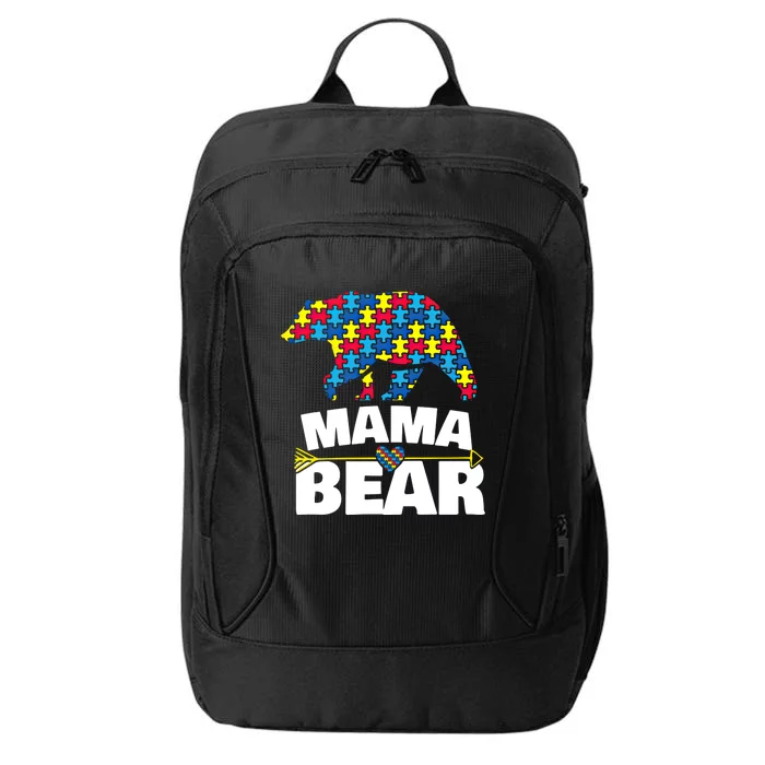 Autism Awareness S Aspergers Mama Bear Mom Gift Cool Gift City Backpack