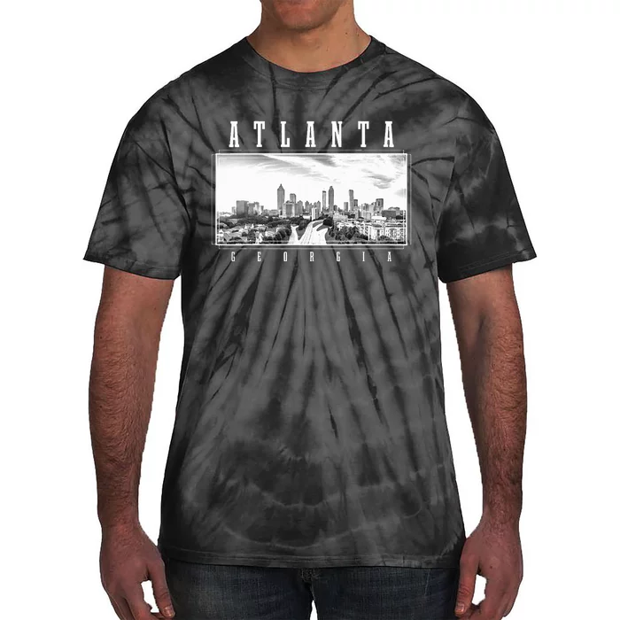 Atl Atlanta Skyline Georgia Usa America Vintage Souvenir Tie-Dye T-Shirt