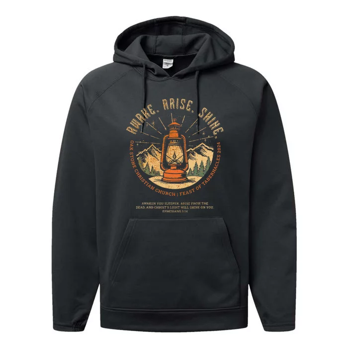 Awake Arise Shine Lantern Oak Stone Feast Of Tabernacles Performance Fleece Hoodie