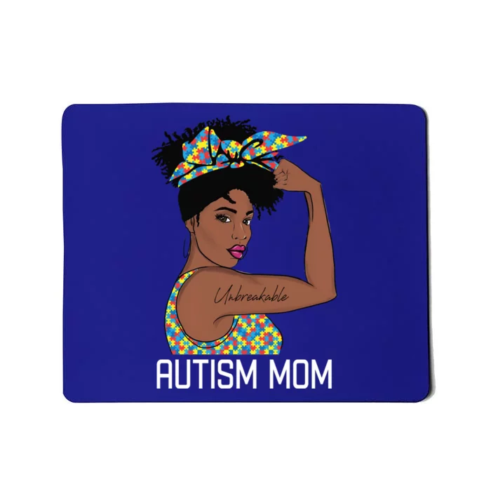 Autism Awareness Strong Mom Afro Mother Black Meaningful Gift Mousepad