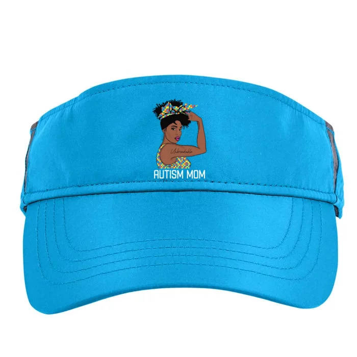 Autism Awareness Strong Mom Afro Mother Black Meaningful Gift Adult Drive Performance Visor