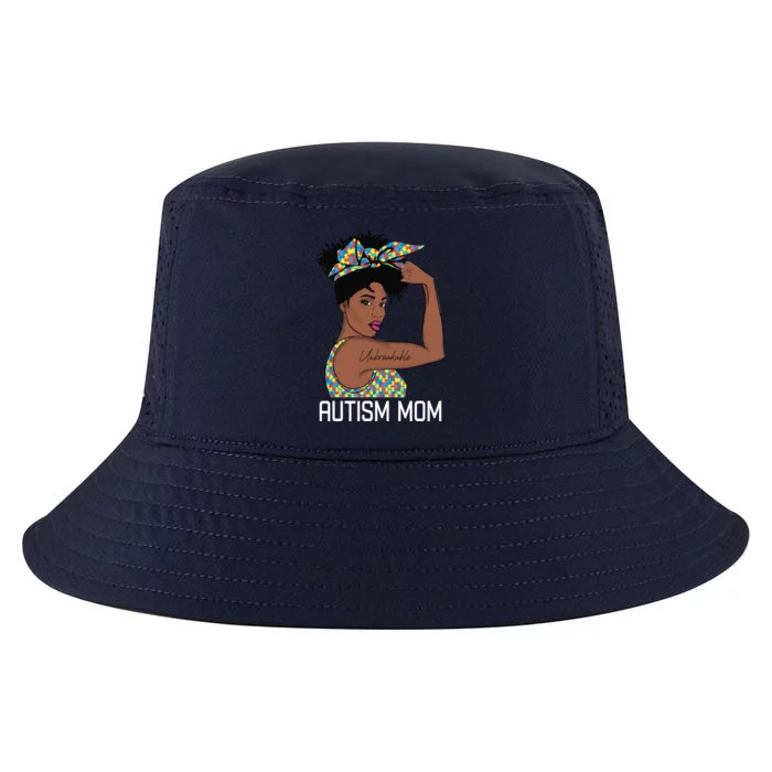 Autism Awareness Strong Mom Afro Mother Black Meaningful Gift Cool Comfort Performance Bucket Hat