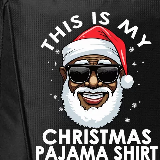 African American Santa Claus Christmas Pajamawo City Backpack