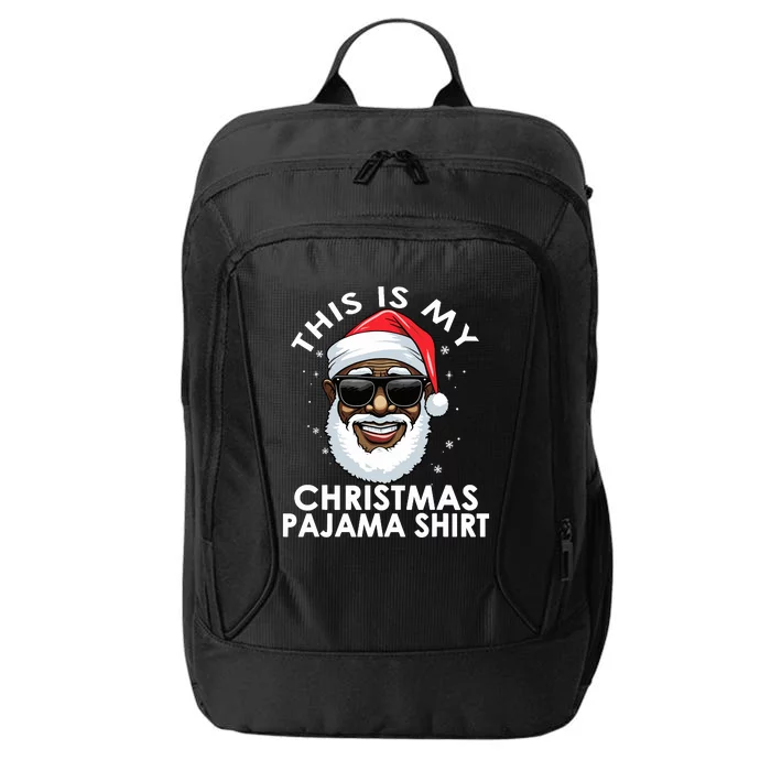 African American Santa Claus Christmas Pajamawo City Backpack