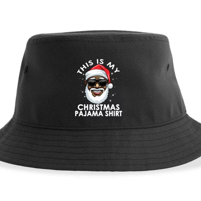 African American Santa Claus Christmas Pajamawo Sustainable Bucket Hat