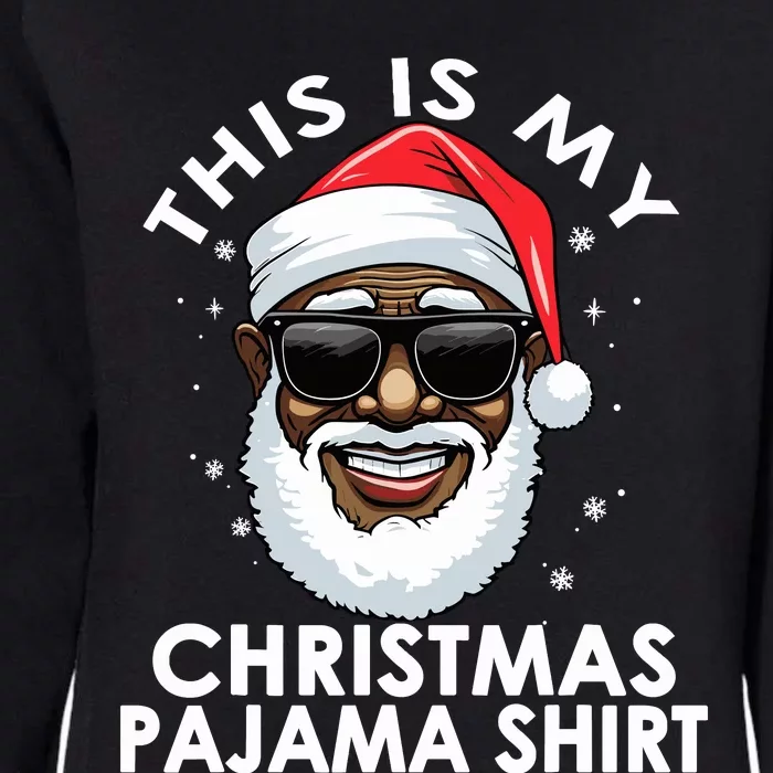 African American Santa Claus Christmas Pajamawo Womens California Wash Sweatshirt