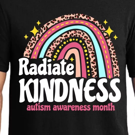 Autism Awareness special ed teacher radiate kindness rainbow Pajama Set