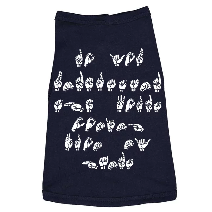 ASL American Sign Language T Doggie Tank