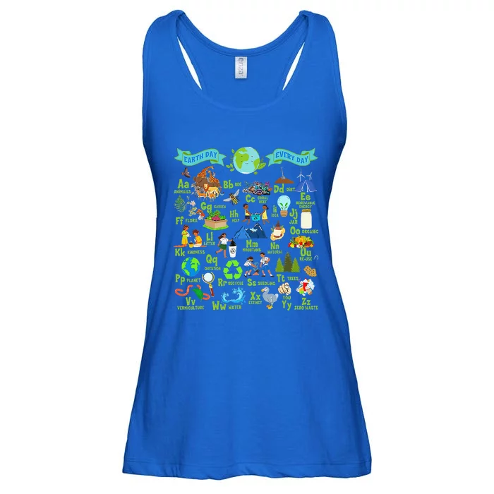 Alphabet ABCs Save Planet Earth Day Teacher Ladies Essential Flowy Tank