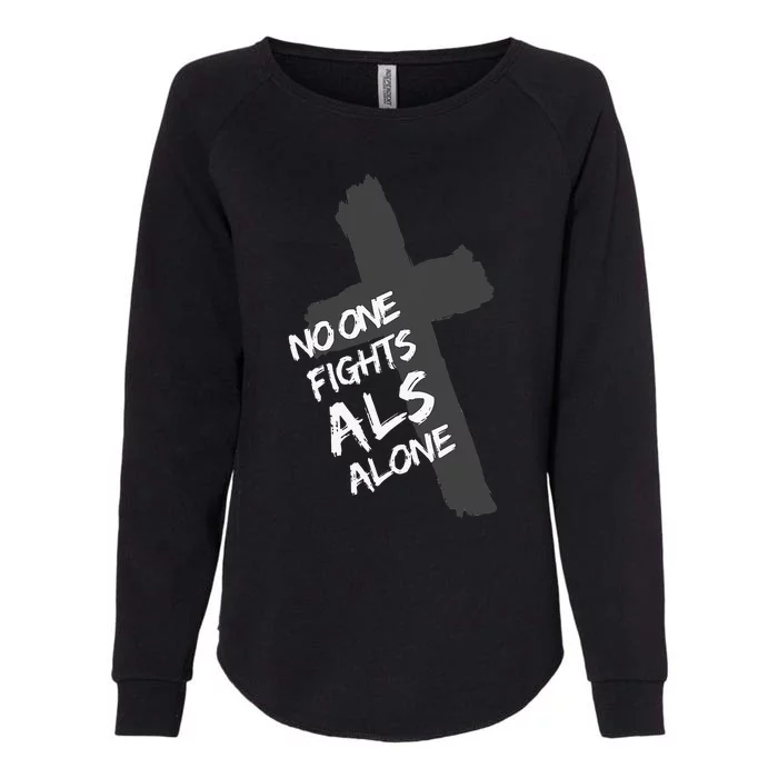 ALS Awareness Show Faith Love Support For Devout PALS Womens California Wash Sweatshirt